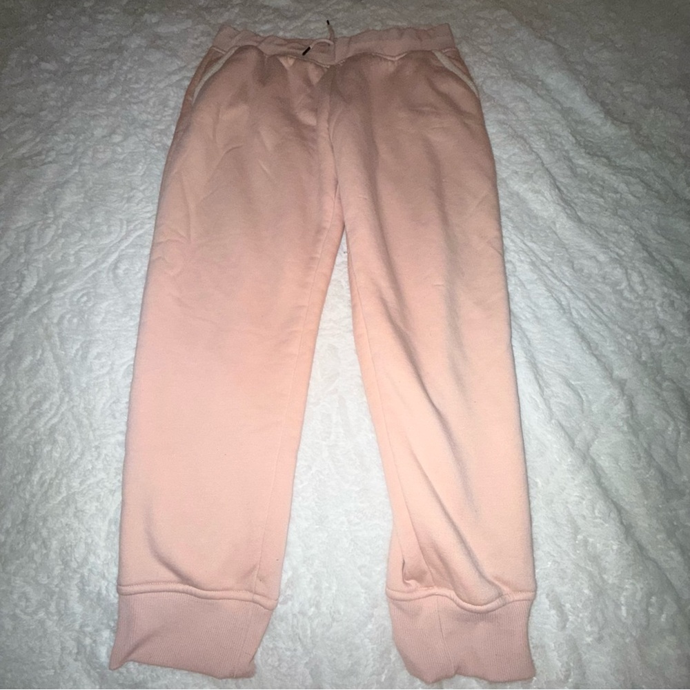 Cozy fuzzy lined Light Pink Joggers